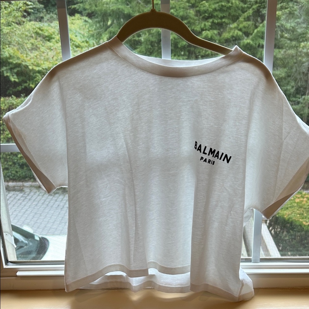 Balmain White Short Sleeve Tee